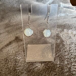 Silver Opalescent Earrings